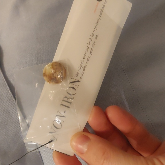 New!Foxcroft Pandora 3/4 sleeves Non-Iron Cotton Shirt sz 10 blue wave - Picture 9 of 11